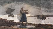 Winslow Homer Inside the Bay,Cullercoats (mk44) Spain oil painting artist